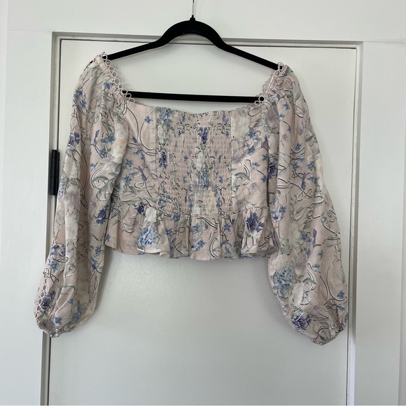 Express Floral Off The Shoulder Corset Peplum Top, XS NWT - Picture 9 of 11